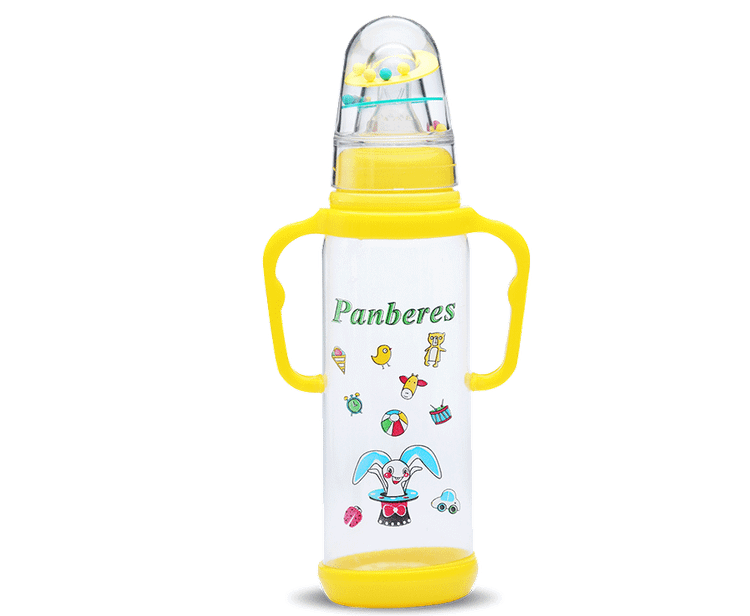 شیشه شیر بزرگ دسته دار جغجغه دار پنبه ریز