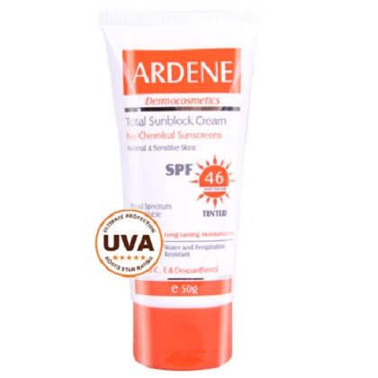 کرم ضد آفتاب فاقد جاذب های شیمیایی SPF 46 رنگی