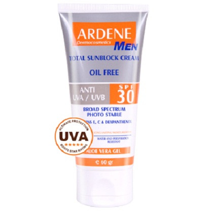 کرم ضد آفتاب آقایان SPF30 فاقد چربی (بی رنگ)