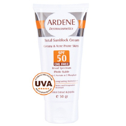 کرم ضد آفتاب فاقد چربی SPF 50 آردن