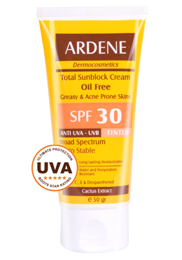 کرم ضدآفتاب فاقد چربی SPF30 رنگی آردن