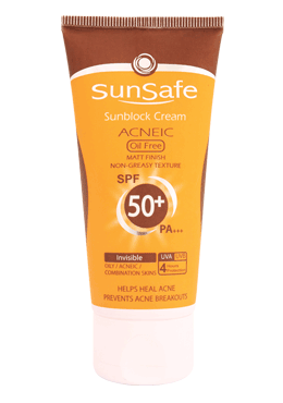 کرم ضد آفتاب آنتی آکنه +SPF50 سان سیف
