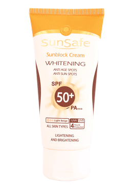 کرم ضد آفتاب و روشن کننده +SPF50 سان سیف