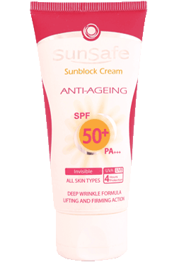 کرم ضد آفتاب و ضد چروک +SPF50 سان سیف
