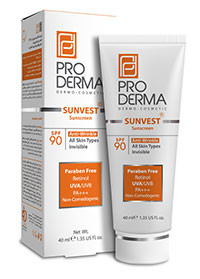 کرم ضد آفتاب و ضدچروک با SPF90 فاقد رنگ پرودرما