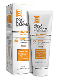 کرم ضد آفتاب فاقد چربی با SPF50 با اثر پوشانندگی زیاد برنز پرودرما