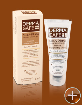 کرم روشن کننده و ضد لک درماسیف جهت پوست های معمولی و حساس صورت،گردن و دست ها