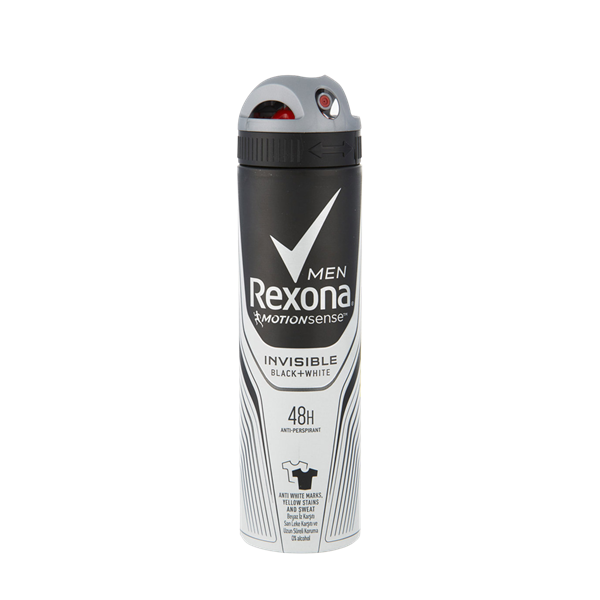 اسپری ضد تعریق مردانه اینویزیبل بلک اند وایت رکسونا ۱۵۰ میلیلیتری