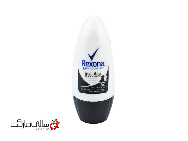 رول ضد عرق رکسونا REXONA (زنانه) مدل INVISIBLE BLACK + WHITE