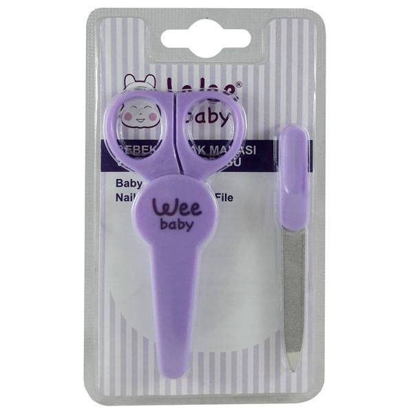 قیچی و سوهان کودک یاسی بنفش Wee baby