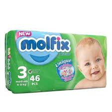 پوشک مولفیکس سایز 3 بسته 46 عددی