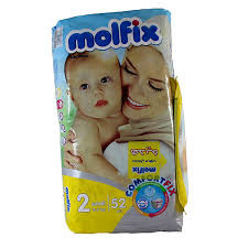 پوشک مولفیکس سایز 2 بسته 52 عددی