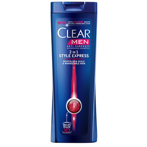 شامپو ضد شوره و حالت دهنده مو چرب مردانه کلییر مدل 2in1 حجم 400 میل