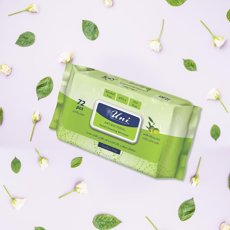 دستمال مرطوب آنتی باکتریال یونی لد-72 عددی