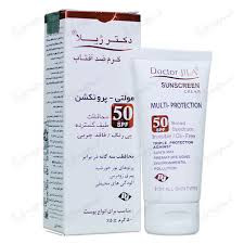 کرم ضد آفتاب فاقد چربی مولتی پروتکشن ⁺SPF50 بی رنگ دکتر ژیلا