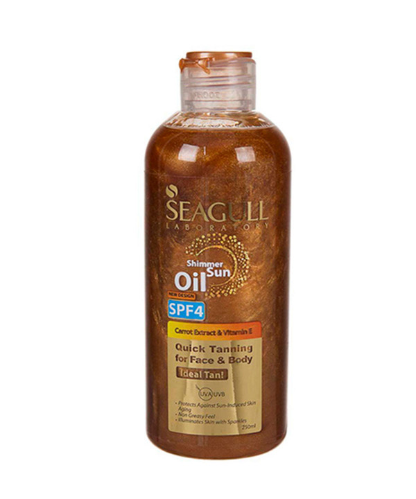 روغن برنزکننده و ویتامینه سی گل spf4