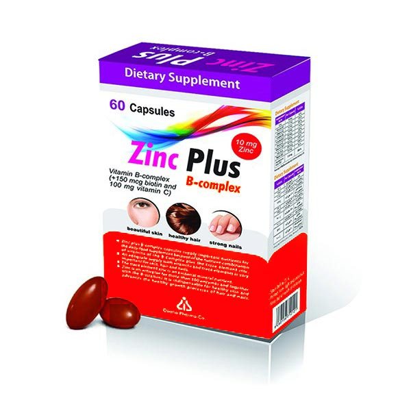 کپسول زینک پلاس ب کمپلکس 10 میلی گرم دانا 60 عددی