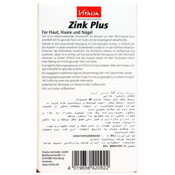 کپسول زینک پلاس 10 میلی گرم ویتالیا