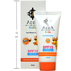 کرم ضدآفتاب بچه آدرا SPF15