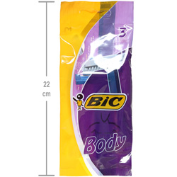 تصویر تیغ اصلاح بیک مدل Body ۳ عددی شانه دار 