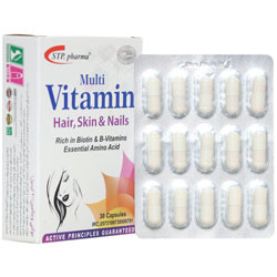 مولتی ویتامین پوست و مو و ناخن اس تی پی فارما