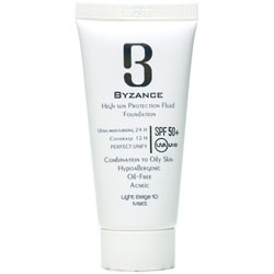 فلوئید ضد آفتاب رنگی SPF50 پوست چرب بیزانس