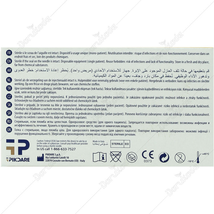 سر سوزن قلم انسولین 6 میلی متر پیک سلوشن انقضا 2025/07