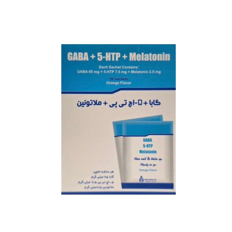 ساشه گابا + 5 اچ تی پی + ملاتونین 10 عددی ایران دارو انقضا