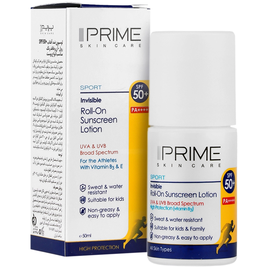 لوسیون ضد آفتاب رول آن +SPF50 پریم