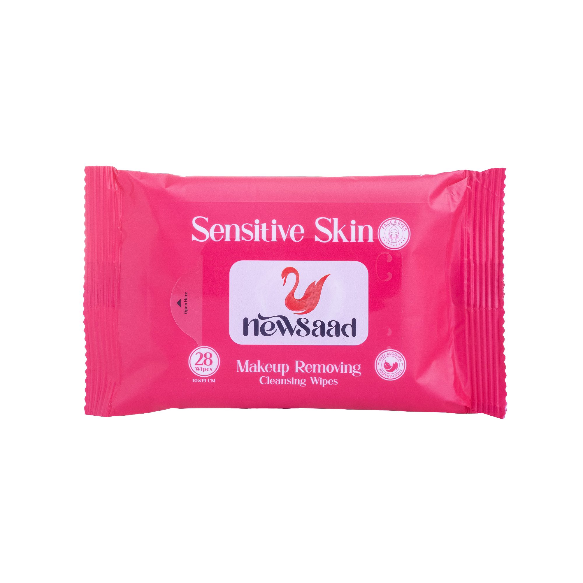 دستمال آرایش پاک کن مدل sensetiv بدون عطر 28 عددی نیوساد